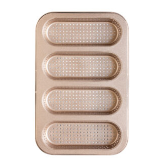 Перфорирана форма за мини багети – Rose Gold Line – 33,6 x 22 x h3 см